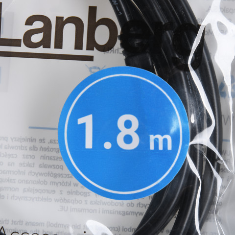 LANBERG KABEL USB-A 2.0 M/M 1.8M CZARNY - Galeria zdjęcie 5