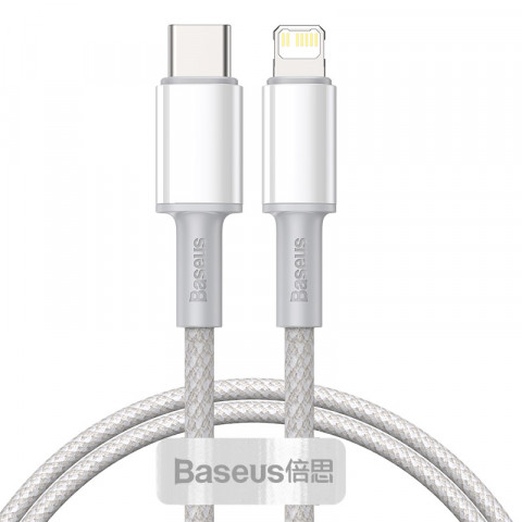 BASEUS KABEL USB-C DO LIGHTNING 20W, 5A, 1M(BIAŁY) - Galeria zdjęcie 1