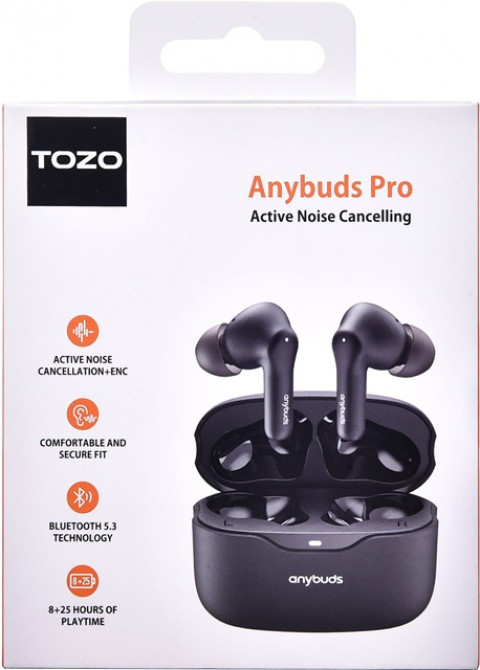 Słuchawki TWS TOZO Anybuds Pro Black - Galeria zdjęcie 4