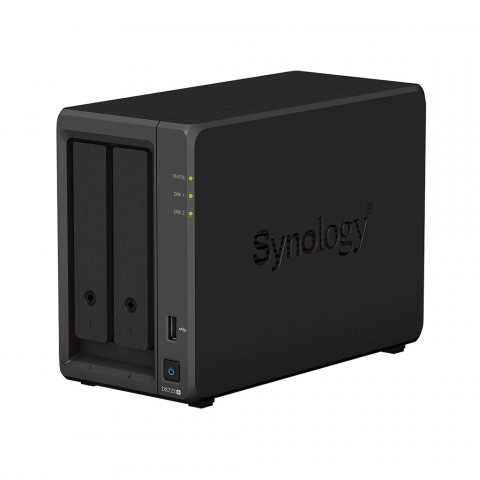 NAS Synology DS723+; Tower; 2x (3.5" SATA HDD); AMD Ryzen R1600;,2GB DDR4 ECC (max. 32GB), 2x 1GbE RJ-45 - Galeria zdjęcie 3