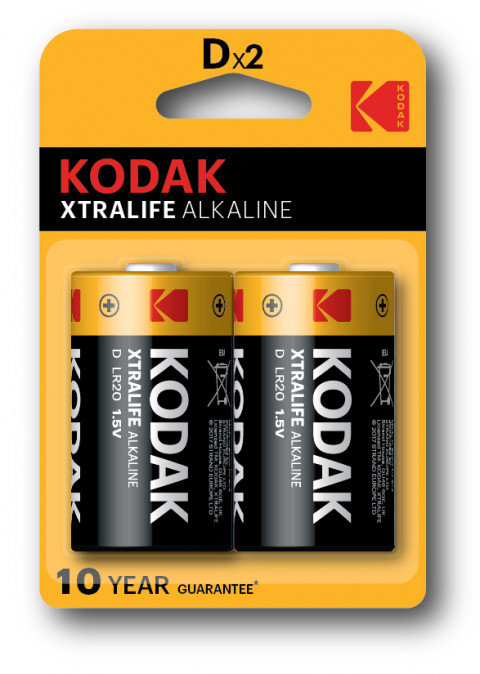 KODAK BATERIE ALKALICZNE XTRALIFE LR20 [KPL=SZT] - Galeria zdjęcie 1
