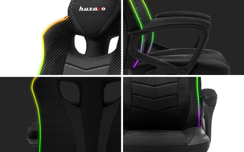 Fotel gamingowy Huzaro Force 2.5 RGB Mesh - Galeria zdjęcie 8