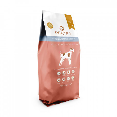 PERRO Wołowina z jagnięciną Średnie i duże rasy - sucha karma dla psa - 1kg - Galeria zdjęcie 1