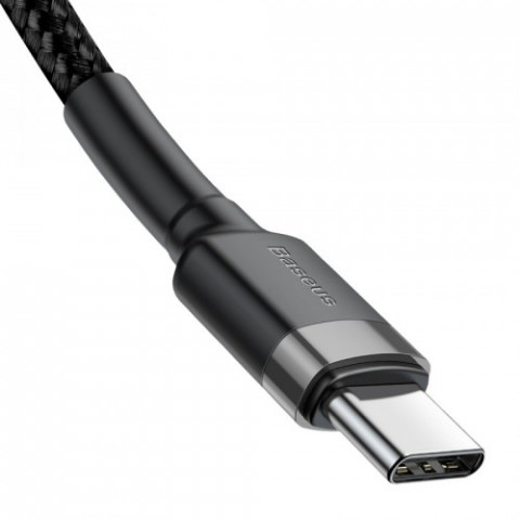 BASEUS KABEL USB-C DO USB-C 60W 1M (CZARNO-SZARY) - Galeria zdjęcie 2