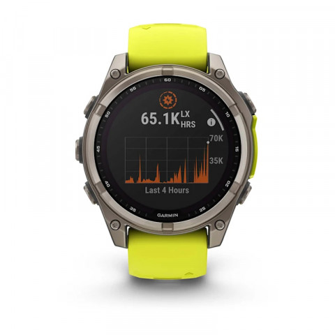 Zegarek Garmin Fenix 8 Solar Sapphire Żółty - Galeria zdjęcie 2