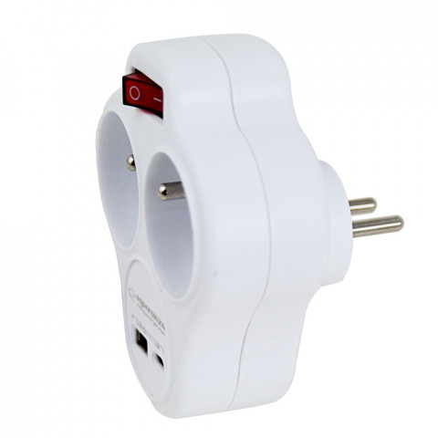 ESPERANZA ROZGAŁĘŹNIK ELEKTR. 2 GN. + USB ELK311W - Galeria zdjęcie 4