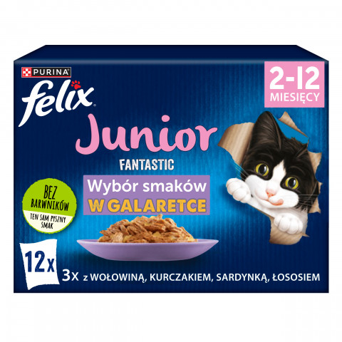 FELIX Fantastic Junior Kurczak - mokra karma dla kociąt - 12x85g - Galeria zdjęcie 1
