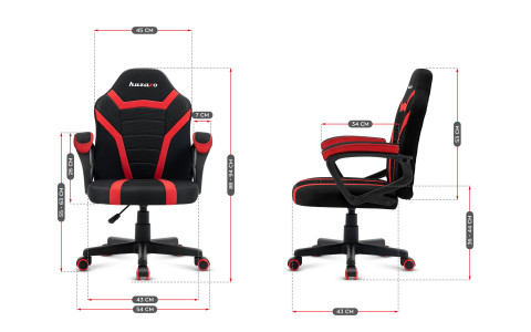 Fotel gamingowy dla dziecka HZ-Ranger 1.0 red mesh - Galeria zdjęcie 9