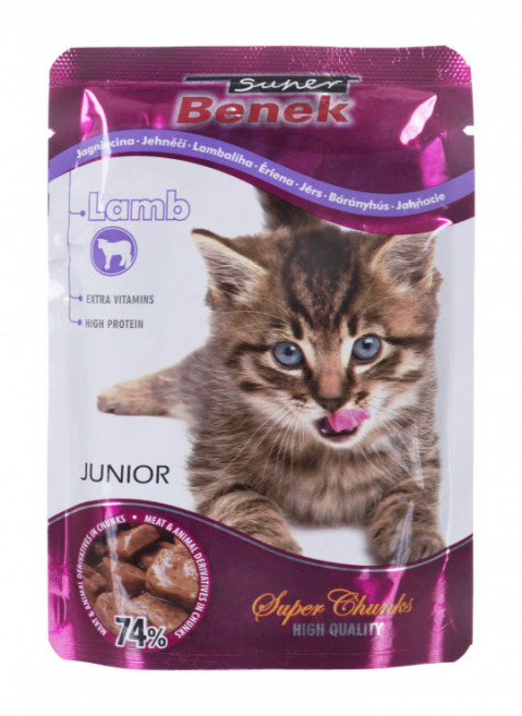 CERTECH Super Benek z jagnięciną w sosie - mokra karma dla kota - saszetka 100 g - Galeria zdjęcie 1