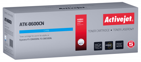 Activejet ATK-8600CN Toner do drukarek Kyocera; Zamiennik Kyocera TK-8600C; Supreme; 20000 stron; błękitny - Galeria zdjęcie 1