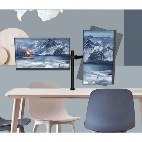 TECHLY PODWÓJNY UCHWYT BIURKOWY LED/LCD 13-27 CALI - Galeria zdjęcie 7