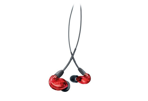 Shure SE215SPE-RD-EFS - Słuchawki douszne z pojedynczym przetwornikiem i kablem 3.5mm (czerwone) - Galeria zdjęcie 1