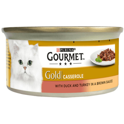GOURMET GOLD mokra karma dla kota z kaczką i indykiem 48x85g - Galeria zdjęcie 3