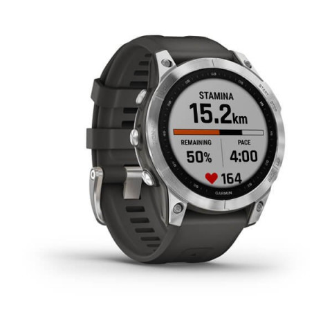Zegarek Garmin Fenix 7 Standard Edition (47 mm) Silver / Graphite Band - Galeria zdjęcie 3