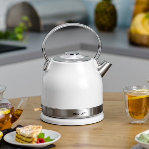 Czajnik 2200W 1,7L Biały/Inox ZELMER ZCK7940 - Galeria zdjęcie 4