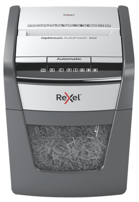 Rexel Niszczarka Optimum AutoFeed+ 50X, (P-4), 50 kartek, 20 l kosz - Galeria zdjęcie 1