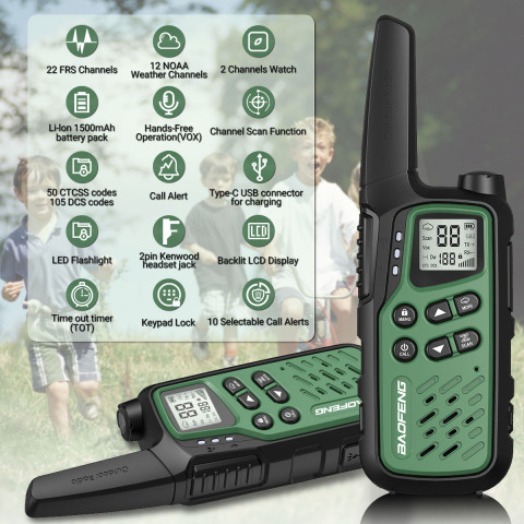 Krótkofalówka Baofeng BF-T25E zielona - Galeria zdjęcie 8