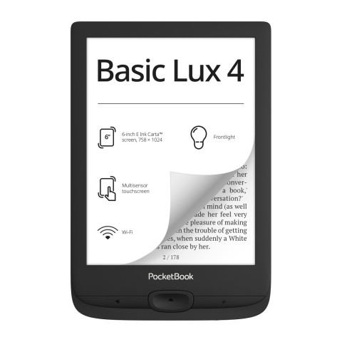 Czytnik e-booków PocketBook 618 Basic Lux 4 6" 8GB Wi-Fi Black - Galeria zdjęcie 1