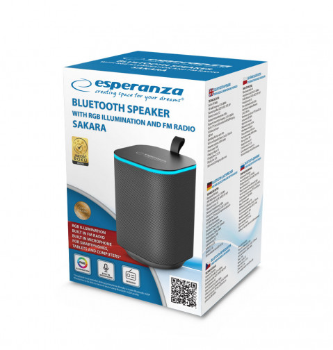 ESPERANZA GŁOŚNIK BLUETOOTH RGB SAKARA EP155 - Galeria zdjęcie 2