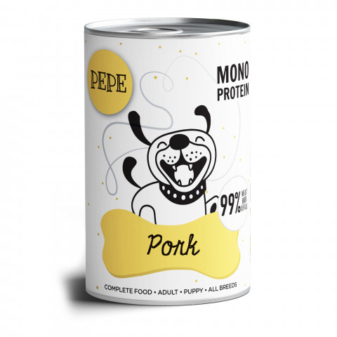 PAKA ZWIERZAKA Pepe Wieprzowina - mokra karma dla psa - 400g - Galeria zdjęcie 1
