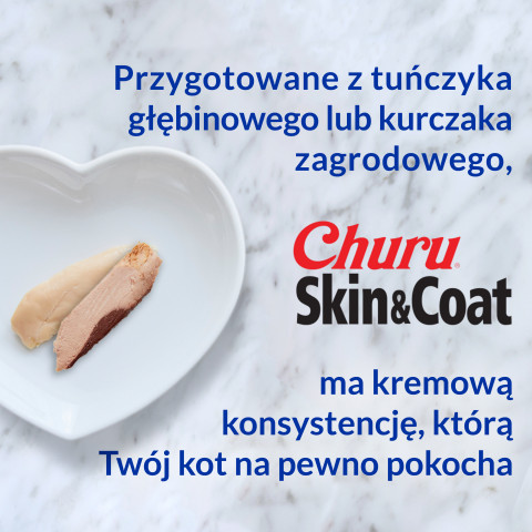 Przysmak Inaba CHURU Kurczak SKIN&COAT dla kota 4x14g - Galeria zdjęcie 6