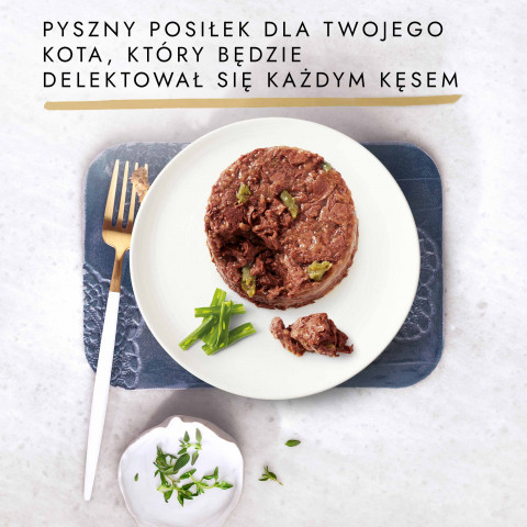 Gourmet Gold Savoury Cake jagnięcina i zielona fasola - mokra karma dla kota - 85 g - Galeria zdjęcie 4