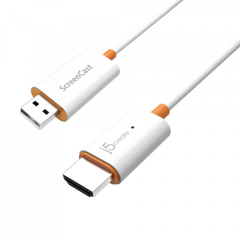 Nadajnik i odbiornik audio/video bezprzewodowy j5create ScreenCast HDMI™ Wireless Display; kolor biały JVAW56-N - Galeria zdjęcie 1