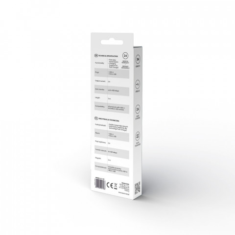 SAVIO KABEL USB-A – MICRO USB, 3 M, BIAŁY, CL-167 - Galeria zdjęcie 2
