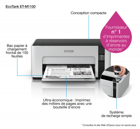 Drukarka atramentowa Epson EcoTank M1100 - Galeria zdjęcie 8