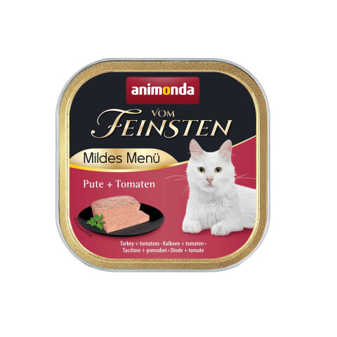 ANIMONDA Vom Feinsten Adult Mildes Menü Indyk z pomidorami - mokra karma dla kota - 100g - Galeria zdjęcie 1