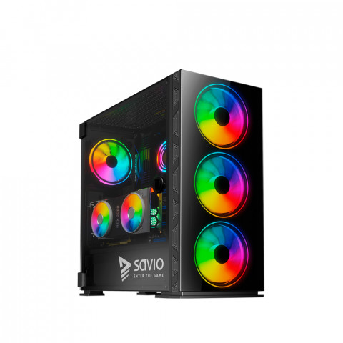 SAVIO OBUDOWA PC PRIME X1 ARGB GLASS SAVGC-PRIMEX1 - Galeria zdjęcie 4