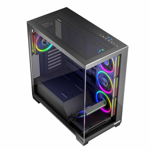 MODECOM OBUDOWA VOLCANO STELLAR ARGB MIDI 5F BLACK - Galeria zdjęcie 4