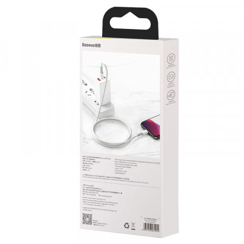 BASEUS KABEL USB-C DO LIGHTNING 20W, 5A, 1M(BIAŁY) - Galeria zdjęcie 11