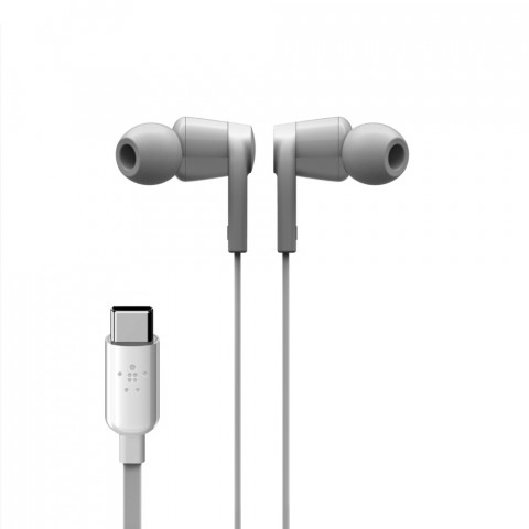 BELKIN SŁUCHAWKI PRZEWODOWE USB-C DOUSZNE BIAŁE - Galeria zdjęcie 5