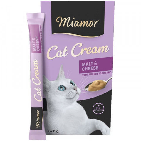 MIAMOR Cat Cream Malt & Cheese - przysmak dla kota - 6x15 g - Galeria zdjęcie 1
