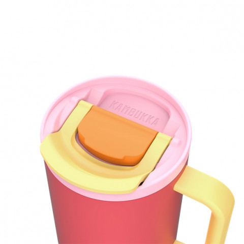 Kubek termiczny z teleskopową słomką Kambukka Rio Tumbler 950ml Pink Papaya - Galeria zdjęcie 8