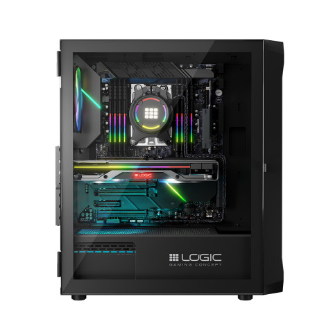 LOGIC OBUDOWA LOGIC PORTOS ARGB MIDI USB 3.0 BLACK - Galeria zdjęcie 14