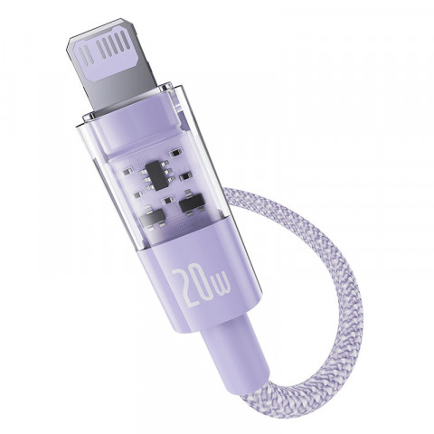 Kabel Baseus Gem USB C-IP 20W 2m (fioletowy) - Galeria zdjęcie 2