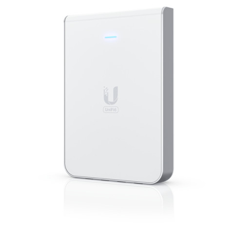 Acces Point Wi-Fi 6 Ubiquiti UniFi U6 In-Wall 2.4GHz(2x2)/5GHz(4x4)/6GHz(–) PoE+/PoE 4x1G 1x2,5G - Galeria zdjęcie 2