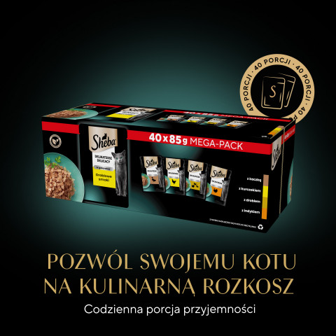 SHEBA Delicacy Drobiowe Smaki w galaretce - mokra karma dla kota - 40x85 g - Galeria zdjęcie 2
