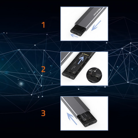 QOLTEC OBUDOWA NA DYSK SSD M.2 | SATA | NGFF | USB - Galeria zdjęcie 10