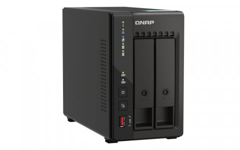 Qnap TS-253E-8G, Tower, 2 x 2.5"/3.5" SATA, Intel Celeron J6412 4C/4T, 8 GB DDR4 onboard not expandable, 2 x 2.5GbE, External adapter (PSU) - Galeria zdjęcie 5