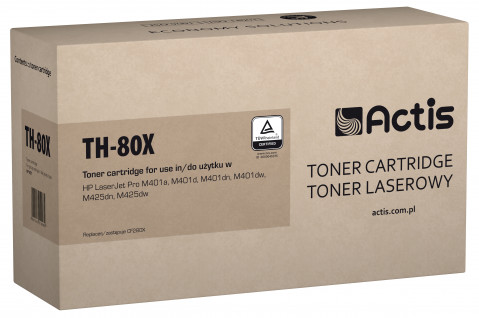 Actis TH-80X Toner do drukarki HP, Zamiennik HP 80X CF280X; Standard; 6900 stron; czarny. - Galeria zdjęcie 1