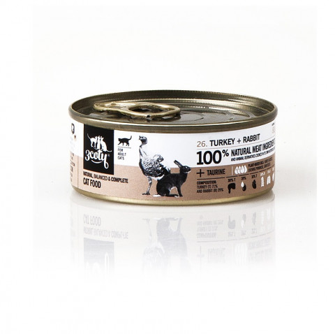 3COTY Indyk z królikiem - mokra karma dla kota - 80g - Galeria zdjęcie 1