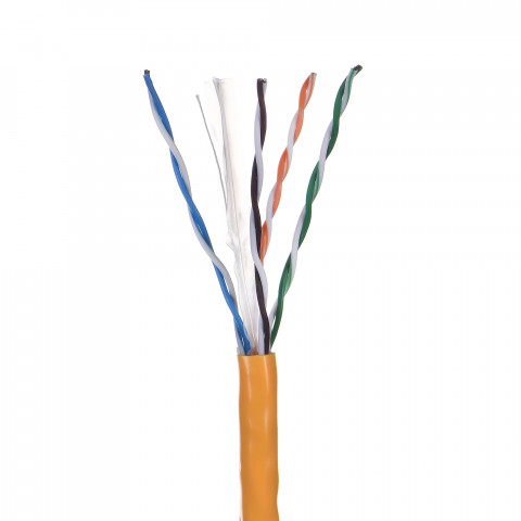 LANBERG KABEL UTP 1GB/S 305M DRUT CCA POMARAŃCZOWY - Galeria zdjęcie 2