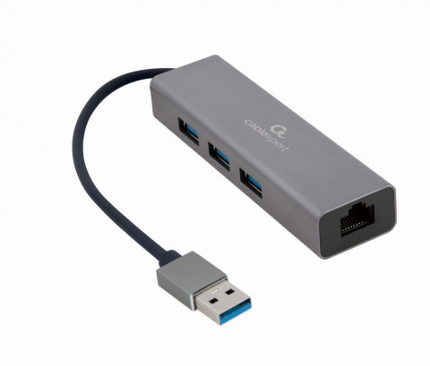 GEMBIRD ADAPTER USB-AM DO LAN GIGABIT HUB USB 3.0 - Galeria zdjęcie 2