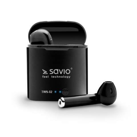 SAVIO BEZPRZEWODOWE SŁUCHAWKI BLUETOOTH TWS-02 - Galeria zdjęcie 1