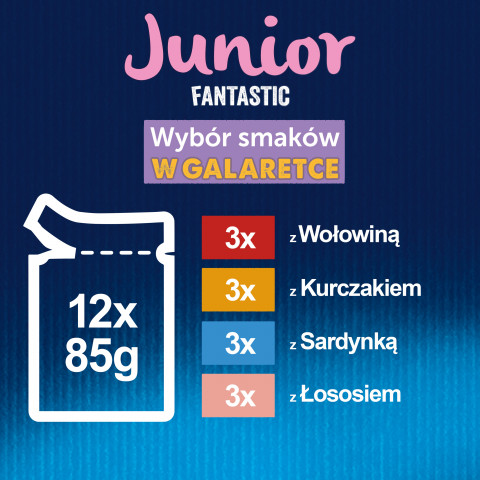 FELIX Fantastic Junior Kurczak - mokra karma dla kociąt - 12x85g - Galeria zdjęcie 4