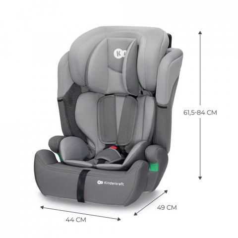 Kinderkraft fotelik COMFORT UP i-Size 9-36kg Szary - Galeria zdjęcie 5