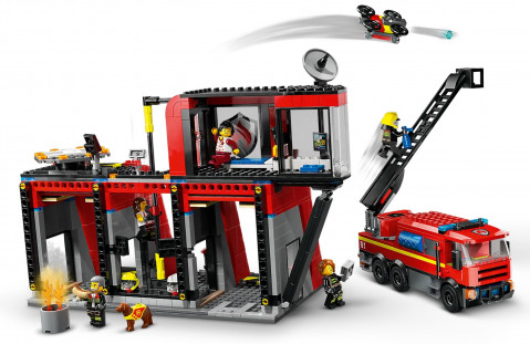 LEGO City 60414 Remiza strażacka z wozem strażackim - Galeria zdjęcie 4